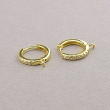 картинка Швензы Пара Фианит позолота 18к (лимонная) 13х13см от магазина Wolves