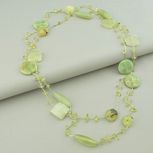 картинка Бусы Нефрит Пренит 136 см от магазина Wolves