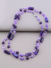 картинка Бусы 'SUNSTONES' Агат Чешский хрусталь 84 см от магазина Wolves