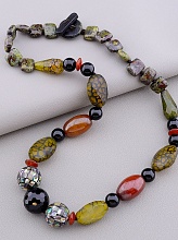 картинка Бусы Яшма Агат Сердолик 55 см от магазина Wolves