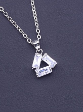 картинка Подвеска Фианит 11х11 (родий) от магазина Wolves