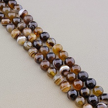 картинка Нитка Агат 37 см 10 5 мм (Без замка) от магазина Wolves