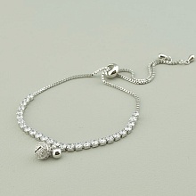 картинка Браслет 'Saiya' Фианит 17 см (родий) от магазина Wolves