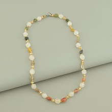 картинка Бусы 'SUNSTONES' Агат Яшма Волосатик 41 см от магазина Wolves