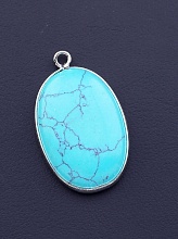 картинка Кулон Бирюза 35x20мм от магазина Wolves