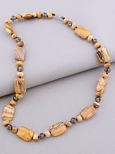 картинка Бусы 'SUNSTONES' Яшма Чешский хрусталь 47 см от магазина Wolves