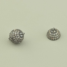 картинка Замочек Фианит 10х10мм (хром) от магазина Wolves