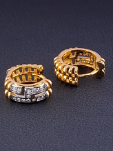 картинка Серьги 'XUPING' Фианит (позолота-родий) от магазина Wolves