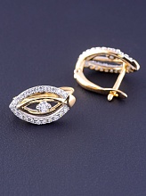 картинка Серьги 'XUPING' Фианит (позолота-родий) от магазина Wolves