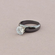 картинка Кольцо Керамика Фианит (родий) от магазина Wolves