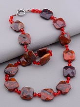 картинка Бусы Яшма Чешский хрусталь 50 см от магазина Wolves