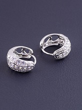 картинка Серьги Фианит 'XUPING' (родий) от магазина Wolves