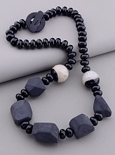 картинка Бусы Шунгит Агат 52 см от магазина Wolves