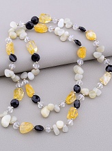 картинка Бусы Цитрин Лунный камень Агат 80 см от магазина Wolves