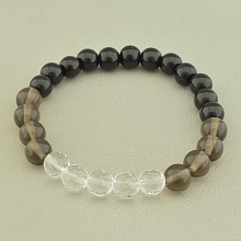 картинка Браслет 'SUNSTONES' Агат Раухтопаз Горный хрусталь 18 см от магазина Wolves