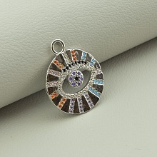 картинка Кулон Фианит 20х20 (родий) от магазина Wolves