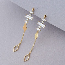 картинка Серьги 'XUPING' Фианит  (позолота 18к) от магазина Wolves