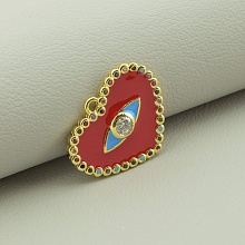 картинка Кулон Фианит 20х25 (позолота 18к (лимонная)) от магазина Wolves