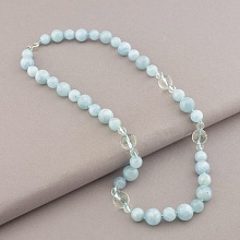 картинка Бусы 'SUNSTONES' Аквамарин Серебро(925) 53 см от магазина Wolves