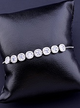 картинка Браслет 'Saiya' Фианит 17 см (родий) от магазина Wolves