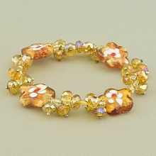 картинка Браслет Муранское стекло Чешский хрусталь 19 см от магазина Wolves