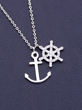 картинка Подвеска 'XUPING' Фианит 39 см (родий) от магазина Wolves