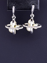 картинка Серьги Фианит (родий) от магазина Wolves