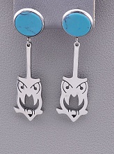 картинка Серьги 'Stainless Steel' Бирюза от магазина Wolves