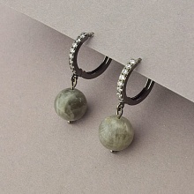 картинка Серьги 'SUNSTONES' Лабрадор (хром) от магазина Wolves