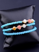 картинка Браслет Чешский хрусталь Полимерная глина 100 см от магазина Wolves