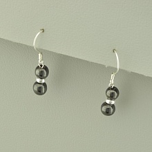 картинка Серьги 'SUNSTONES' Гематит Серебро(925) от магазина Wolves