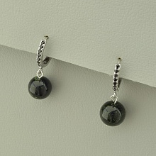 картинка Серьги 'SUNSTONES' Каирская ночь  (родий) от магазина Wolves