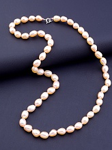 картинка Бусы 'SUNSTONES' Жемчуг Серебро(925) 50 см от магазина Wolves