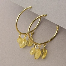 картинка Серьги 'SUNSTONES' Цитрин (позолота 14k (лимонная)) от магазина Wolves