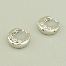 картинка Серьги 'XUPING' Фианит (родий) от магазина Wolves