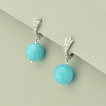 картинка Серьги 'SUNSTONES' Кварц  (родий) от магазина Wolves