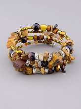 картинка Браслет 'FJ' Тигровый глаз Яшма 60 см от магазина Wolves