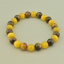 картинка Браслет 'SUNSTONES' Тигровый глаз Кошачий глаз 22 см от магазина Wolves