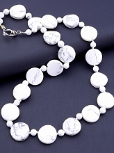 картинка Бусы Кахолонг 53 см от магазина Wolves