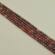 картинка Нитка Сердолик 36 см 6 3 мм (Без замка) от магазина Wolves