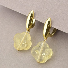 картинка Серьги 'SUNSTONES' Цитрин (позолота 18к (лимонная)) от магазина Wolves