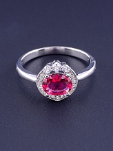 картинка Кольцо Фианит 'XUPING' (родий) от магазина Wolves