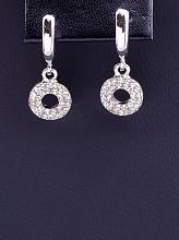 картинка Серьги Сrystal (родий) от магазина Wolves