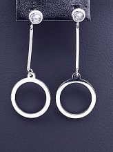 картинка Серьги 'Fashion' Фианит (родий) от магазина Wolves