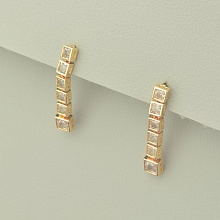 картинка Серьги 'XUPING' Фианит (позолота 18к) от магазина Wolves