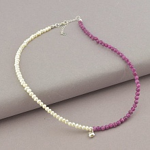 картинка Подвеска 'SUNSTONES' Рубин Серебро(925) 39 см от магазина Wolves