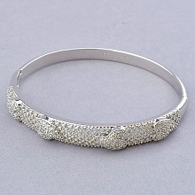 картинка Браслет 'XUPING' Фианит 17 см (родий) от магазина Wolves