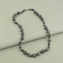 картинка Бусы 'SUNSTONES' Лабрадор Гематит Раухтопаз 55 см от магазина Wolves