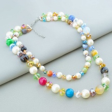 картинка Бусы Агат Майорка Чешский хрусталь 48 см от магазина Wolves