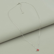 картинка Подвеска 'Saiya' Эмаль 40 см (родий) от магазина Wolves